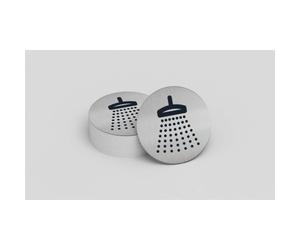 Panneau d'information - Pictogramme Douche - 83 mm - Acier brossé