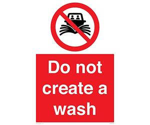 Panneau « Do not create a wash » - 400 x 600 mm - A2P