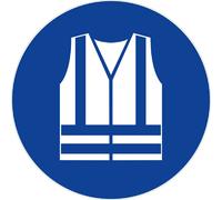 Panneau d'obligation rond 300 mm Port du gilet réfléchissant 4063508 métal