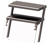 Panneau double à poser avec protection hygiénique en verre 767x540x700 mm pour systèmes de distribution de repas