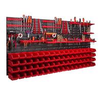 Panneau d'outils mural 172x78 cm avec 68 pcs. Boîtes de suspension avec jeu de supports en plastique