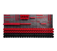 Panneau d'outils mural 172x78 cm avec 95 pcs. Boîtes de suspension avec jeu de supports en plastique