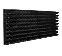 Panneau d'outils mural 173,4 x 78 cm avec 198 pcs. Boîtes suspendues Boîtes noires Système de stockage