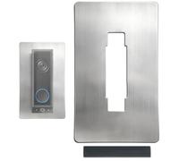 Panneau en acier inoxydable pour Eufy Video Doorbell E340 - Plaque murale adaptée pour sonnette vidéo Eufy E340, S330, 2K HD, C31, C30, support pour sonnette de porte d'entrée, couverture murale pour