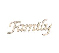 Panneau en Bois Décoratif Family 11x4x0, 2cm, Beige | Découpe Précise, Toucher Lisse, pour Décorations et Loisirs Créatifs Halloween