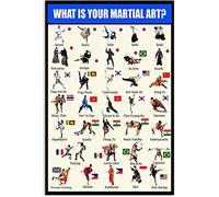 Panneau en métal vintage avec infographie d'arts martiaux de divers pays, affiches d'arts martiaux, décoration murale pour la maison, le club, la maison, qui peut apprendre des connaissances, 30,5 x 4