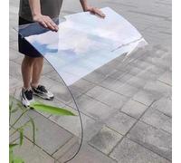 Panneau en polycarbonate translucide, dimensions 60 x 300 cm, résistant aux UV et étanche, idéal pour une toiture ou une pergola