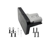 Panneau encastrable pour connecteur Anderson, encastré, gris | Gris, rouge en option, plastique + métal, convient pour prise Anderson, avec prise, support, 2 bornes, 8 vis