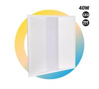 Panneau encastré Troffer à LED 60x60cm - CCT réglable sur 3 températures différentes de 3000-6500ºK - 40W - OSRAM chip - UGR18