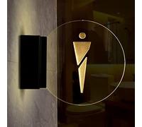 panneau indicateur de toilettes, LED, panneau d'éclairage en acrylique de 10 pouces, avec base métal(B)