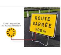 PANNEAU KC1 ROUTE BARREE 800X600MM DISQ T1 - NADIA SIGNALISATION - 1000184