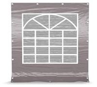 Panneau latéral PE, 2x2m, 4 pièces. Panneau mural avec fenêtre, PE, 240g/m², gris - Abri de jardin - Toit plat, imperméable - Garage pour tente - Abri pliable - Abri de jardin - Tente de stockage - Te
