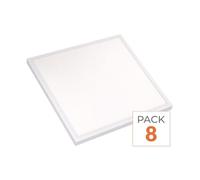Panneau LED 28W 60x60 BLANC dimmable 150lm/W avec détecteur de mouvement + Télécommande - Pack de 8 - Blanc Neutre 4000K - 5500K