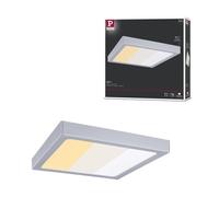 Panneau Led Abia 2 White Select Détecteur De Mouvement Crépusculaire (Hf) Carré 300x300mm 14w 900lm 2700 - 4000k Chrome Mat