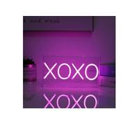 Panneau LED I-Total XL2765 Rectangulaire avec prise USB idéal pour Chambre Motif XOXO, Décoration