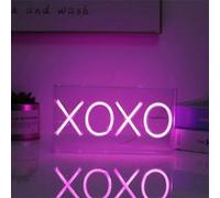 Panneau LED I-Total XL2765 Rectangulaire avec prise USB idéal pour Chambre Motif XOXO, Décoration