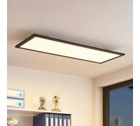 Panneau LED Nelios Lindby, dimmable, noir, Cuisine, Aluminium, Moderne, Plafonnier LED