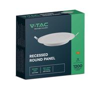Panneau LED rond V-tac 12W 4000K blanc VT-61012-7862