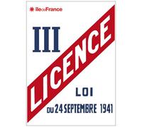 Panneau Licence III - Personnalisable avec Logo de Votre Région - Région Île de France - 150 x 200 mm -Aluminium 2 mm - Protection Anti UV