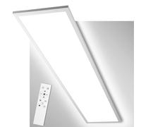 Panneau lumineux LED 120x30 à intensité variable avec télécommande, plafonnier 40W 4400LM avec mémoire, 3000K-6500K pour salon et chambre à coucher