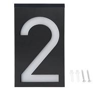 Panneau Lumineux LED avec Numéro de Porte Solaire Haute Visibilité Affichage Numérique Étanche pour Entrée de Maison, Magasin, Villa, Mur Extérieur
