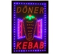 Panneau lumineux LED « Ouvert » « Dönner Kebab », « Bar » et beaucoup d'autres panneaux publicitaires lumineux Kebab Döner.