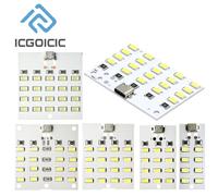 Panneau lumineux LED SMD 5730, 5V, 450mA, alimenté par Micro USB, pour lampe de nuit d'urgence, chargeur Mobile 12 Micro Port
