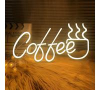 Panneau lumineux néon "Café", LED dimmable, enseigne néon pour café, accessoires, éclairage pour décoration murale, alimenté par USB