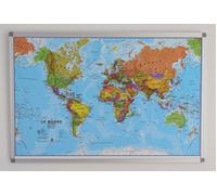 Panneau magnétique - Monde politique - 70 x 50 cm | Maps International - 70 x 50 cm (sans drapeaux)