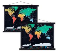 Panneau magnétique mural en bois, noir, 56 cm, lot de 2