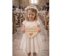 Panneau Mariage en Bois en Forme de Cœur avec Inscription Ma Maman Arrive et c'est la Plus Belle, Décoration Cérémonie
