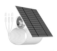 Panneau Monocristallin 9W pour Caméra Sécurité Panneau Monocristallin | Sortie 9W 5V, câble 3-en-1, compatible Ring pour wyze pour reolink, charge continue, extérieur temps