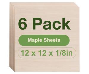 Panneau multicouche en bois de bouleau, épaisseur 3 mm, avec placage en érable, quantité : 6 pièces