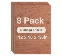 Panneau multicouche en bois de bouleau, épaisseur 3 mm, qualité A3, lot de 8 pièces, placage en bubinga