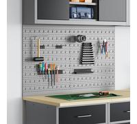 Panneau mural pour outils vidaXL, lot de 3, gris, 150 x 1 x 80 cm