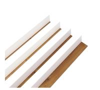 Panneau mural à tasseaux bois 3D - DECOON - 250 x 17,6 x 3 cm - Blanc - Fond rigide chêne - Panneau 0,44 m²