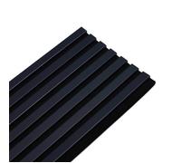 Panneau mural à tasseaux bois - DECOON - 120 x 30 x 1,9 cm - Bleu nuit - Feutrine noire acoustique - Panneau 0,36 m²