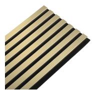 Panneau mural à tasseaux bois - DECOON - 120 x 30 x 1,9 cm - Décor gold - Feutrine noire acoustique - Panneau 0,36 m²