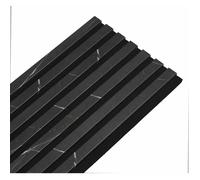 Panneau mural à tasseaux bois - DECOON - 120 x 30 x 1,9 cm - Décor marbre noir - Feutrine noire acoustique - Panneau 0,36 m²