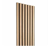 Panneau mural à tasseaux bois - DECOON - 250 x 30 x 1,9 cm - Chêne clair véritable - 0,75 m²
