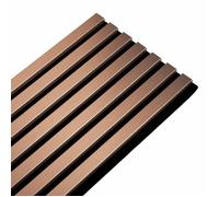 Panneau mural à tasseaux bois - DECOON - 250 x 30 x 1,9 cm - Décor rose gold - Feutrine noire acoustique - Panneau 0,75 m²