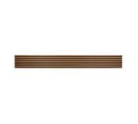 Panneau mural à tasseaux bois - DECOON - 250 x 30 x 1 cm - Lamelles en chêne doré véritable - Fond noir - Panneau 0,75 m²