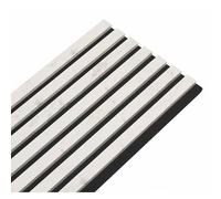 Panneau Mural Acoustique tasseaux Bois 250 x 30 x 1,9 cm - décor marbre Blanc/Feutrine Noir - 0,75m²