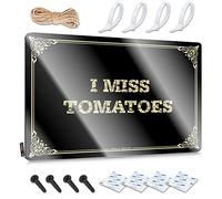 Panneau mural amusant en métal antirouille à suspendre pour toilettes - Today I Will Decor Vintage & I Miss Tomatoes/Funny Vintage Grill Décoration murale