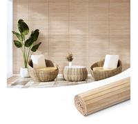 Panneau Mural Bambou Naturel Carbonisé Revêtement Tropical et Lambris Décoration Murale Rouleau Bois Bambou Renouvelable