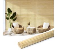 Panneau Mural Bambou Naturel - Revêtement Écologique Tropical Lambris Bois Décoration Intérieure Extérieure Style Exotique Durable