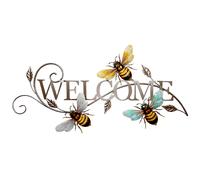 Panneau mural Bienvenue Jardin Porte d'entrée Décoration Abeilles Design
