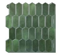 Panneau mural cuisine anti-éclaboussures - 2 pièce, Premium 30,5x30,5cm vert toutes surfaces - Couleur vert Étiquette