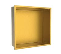 Panneau mural de douche encastré en acier inoxydable 304 brossé 32 x 32 cm - Design durable à couche unique pour des détails élégants dans les salles de bains et les articles d'usage quotidien
