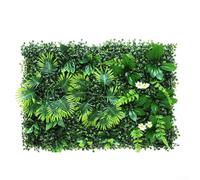 Panneau mural de haie de feuilles artificielles - 40 x 60 cm